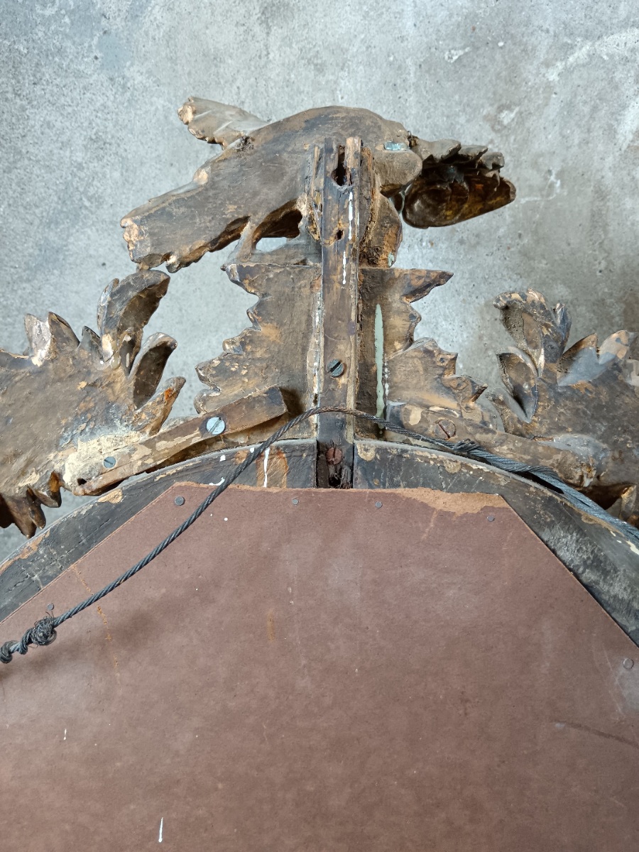 A Regency Giltwood Girandole Convex Wall Mirror (18).jpg